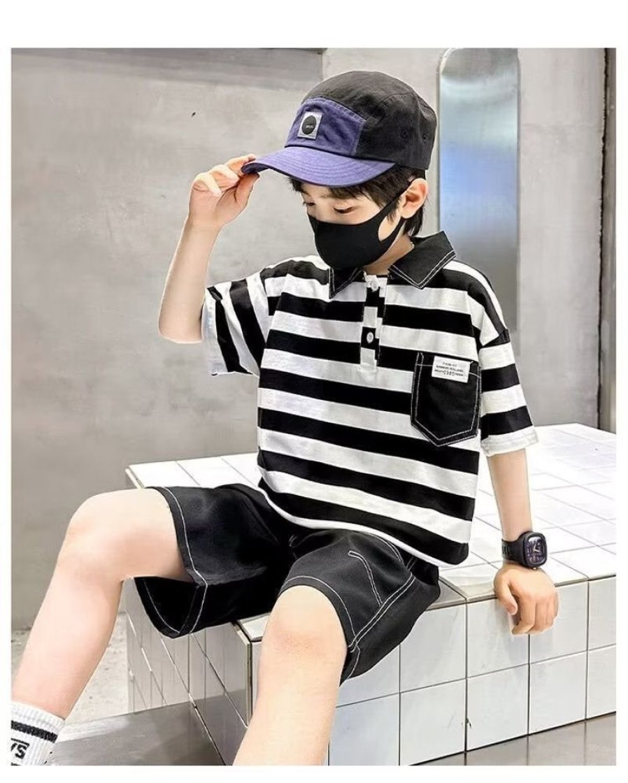 Boys TAOYILE | Boys' Polo Shirt And Shorts Two Pieces Set