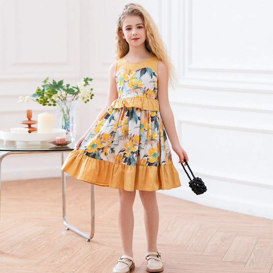 Girls AONUOSI | Girls' Floral Princess Dress