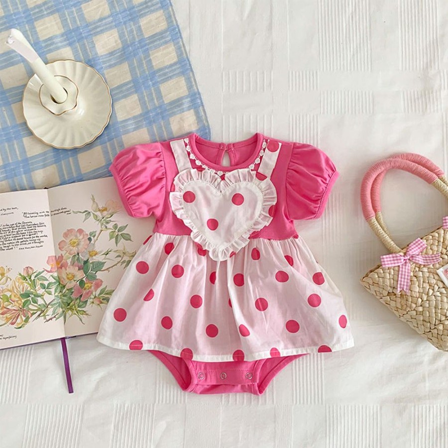 Babies/Toddlers DIANXI | Baby Girl Polka Dot Onesie Dress