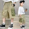 Boys DALANGSHANGPAI | Boys' Casual Cargo Cropped Pants