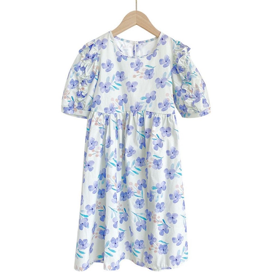 Girls TAKIBABE | Korean Style Girls' Floral Princess Dress Floral Print