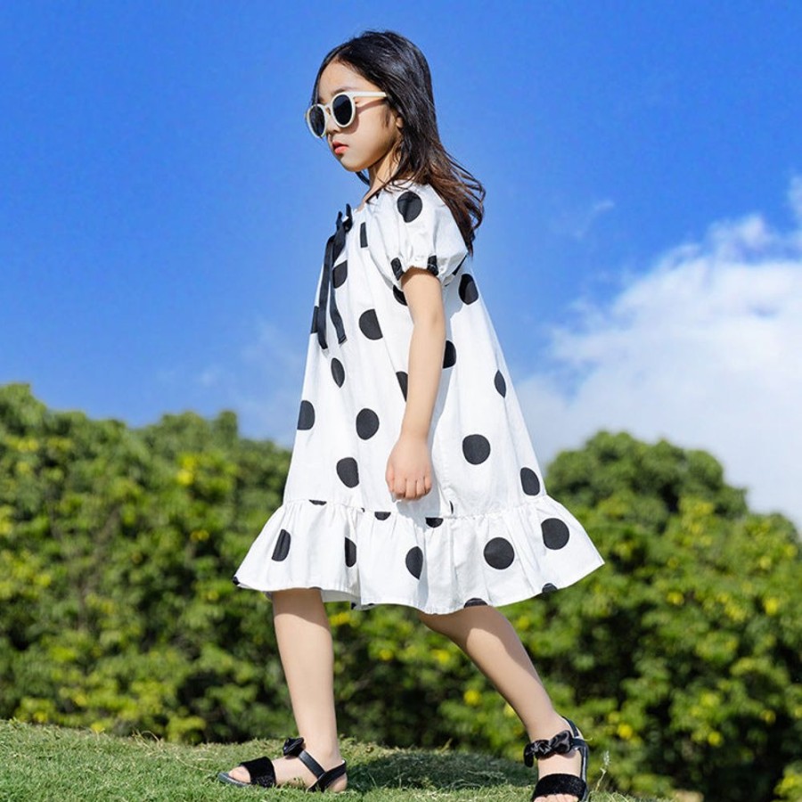 Girls AONUOSI | Girls' Korean Style Polka Dot Dress