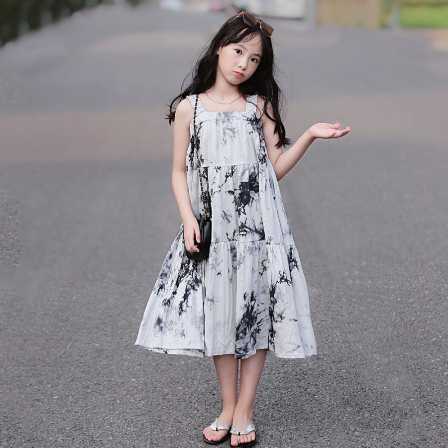 Girls TAKIBABE | Girls' Casual Tie-Dye Slip Dress