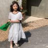 Girls LITTLE POTATO | Girls' Korean Style Lace Maxi Cake Dress