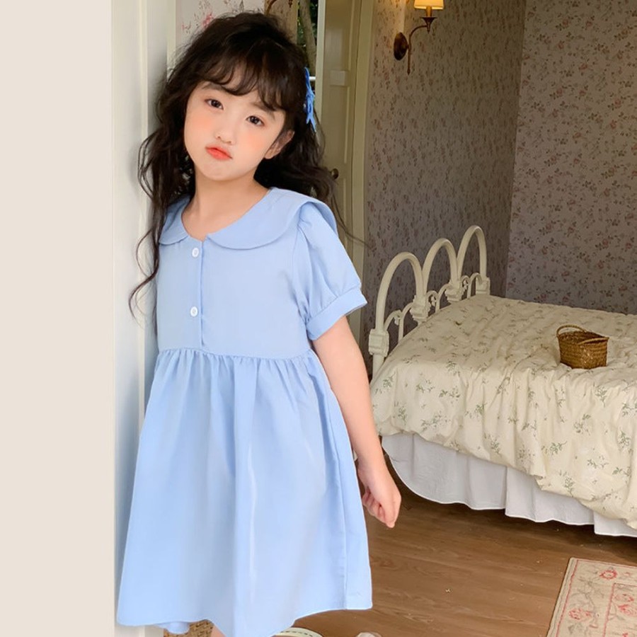 Girls LITTLE POTATO | Girls' Chic Korean Style Shirt Dress