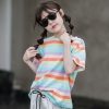 Girls BEST DEAR | Girls' Drawstring Solid Color And Striped