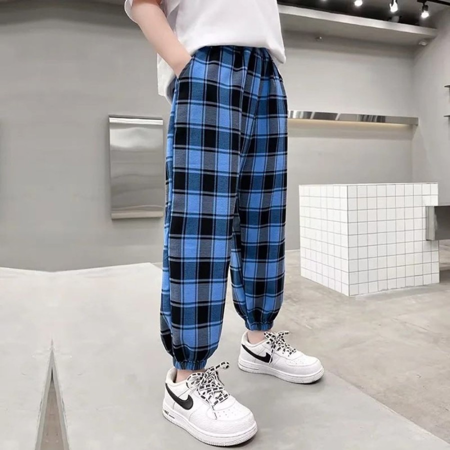 Boys DALANGSHANGPAI | Boys' Casual Plaid Pants