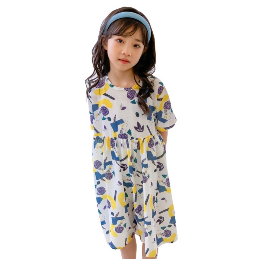 Girls LITTLE POTATO | Girls' Print Beach Dress Floral