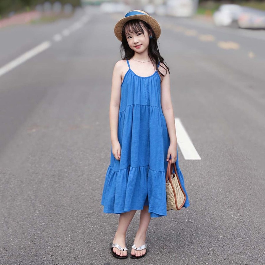 Girls TAKIBABE | Korean Style Girls' Casual Slip Dress