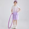 Girls TAKIBABE | Girls' Dip-Dye Tennis Sporty Two Pieces Set Dip-Dye Purple Two Pieces Set