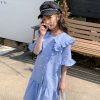 Girls LITTLE POTATO | Girls' Korean Style Flounce Hem Shirt Dress