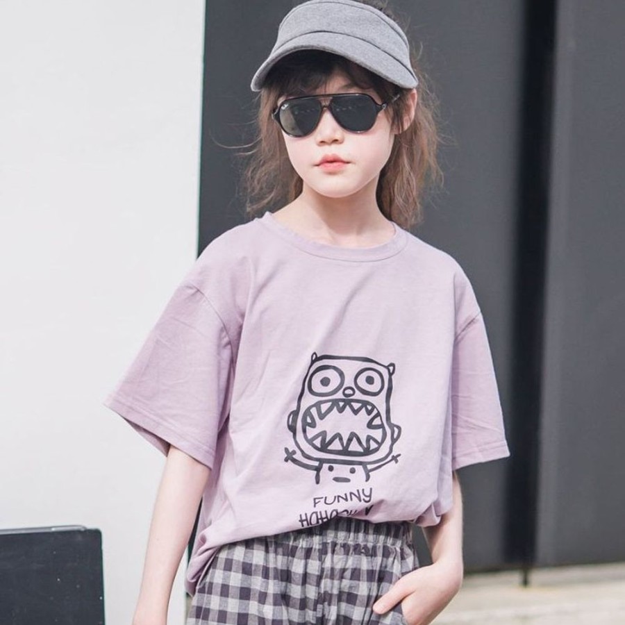 Girls BEST DEAR | Girls' Casual Short Sleeve And Plaid