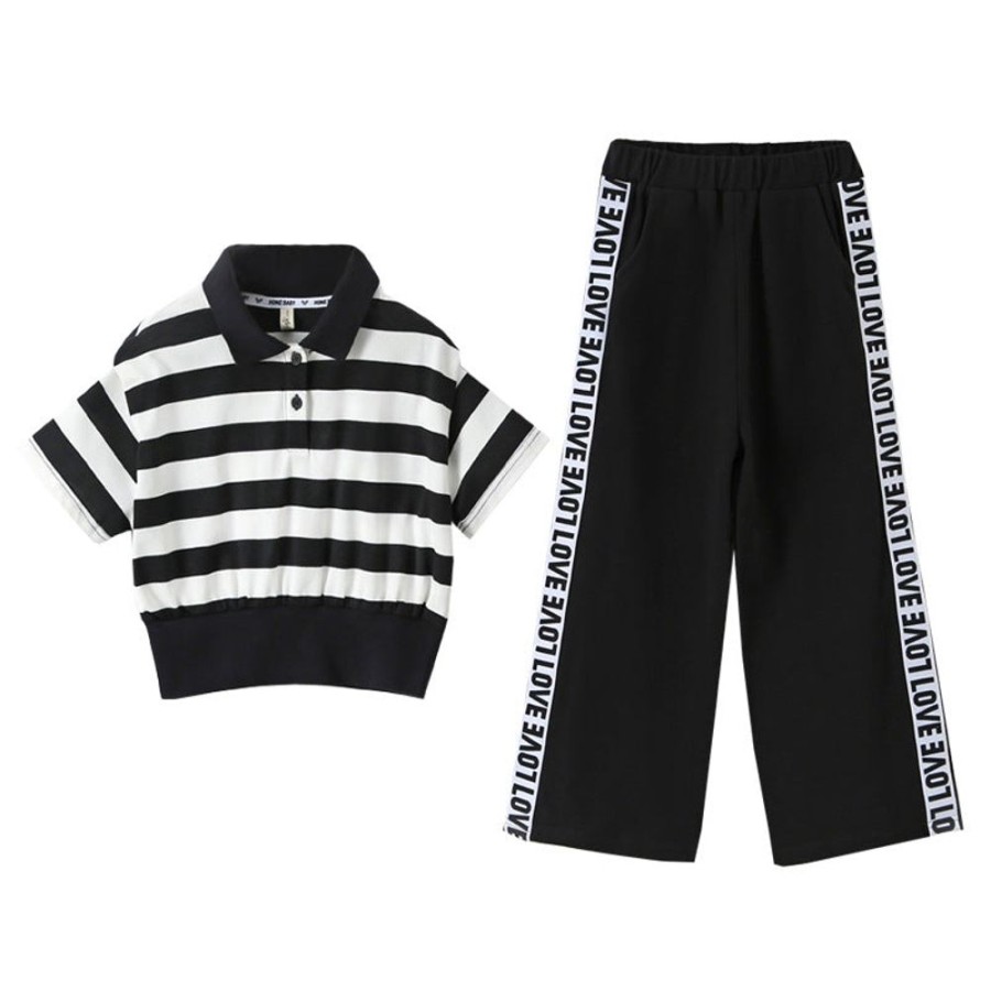 Girls PHELFISH | Striped Polo Tee And Outfit