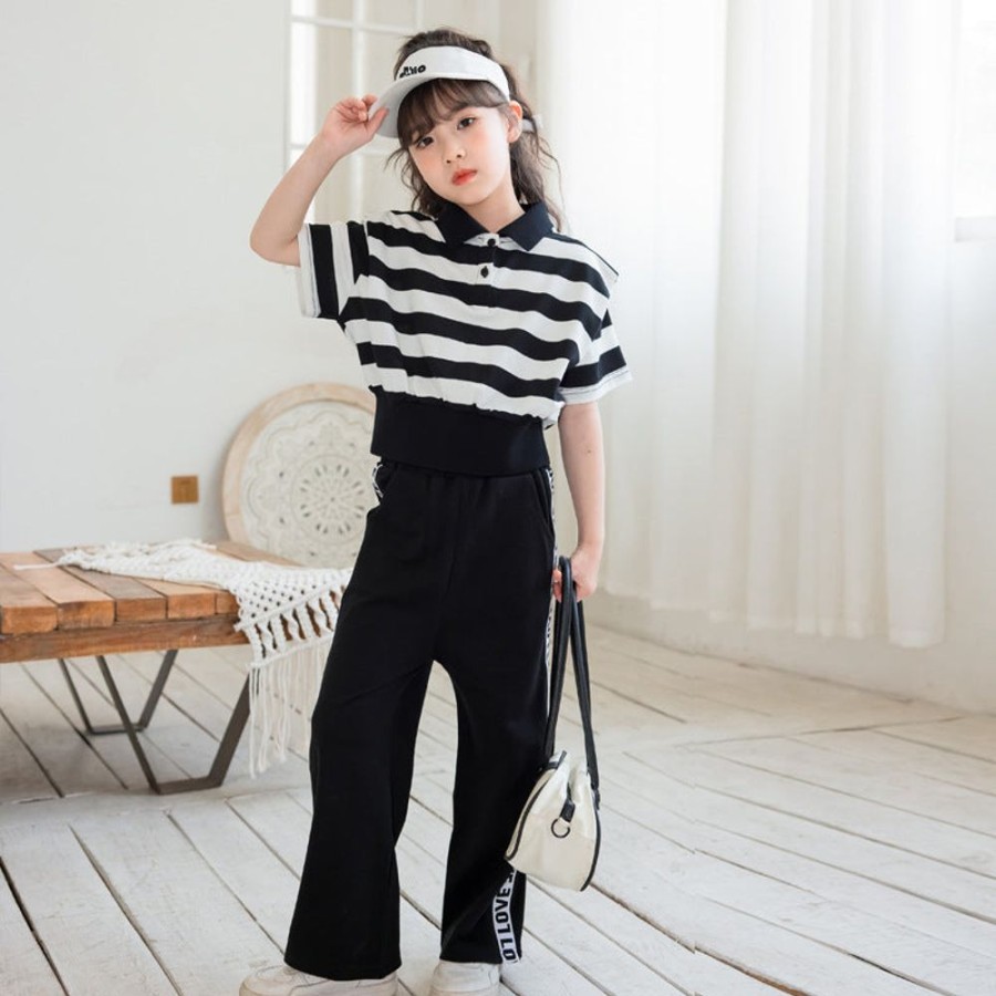 Girls PHELFISH | Striped Polo Tee And Outfit