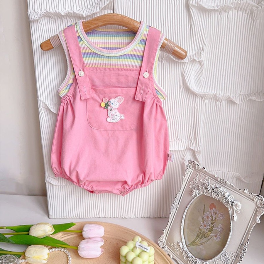 Babies/Toddlers DIANXI | Baby Girl Bunny Onesie Two Pieces Set