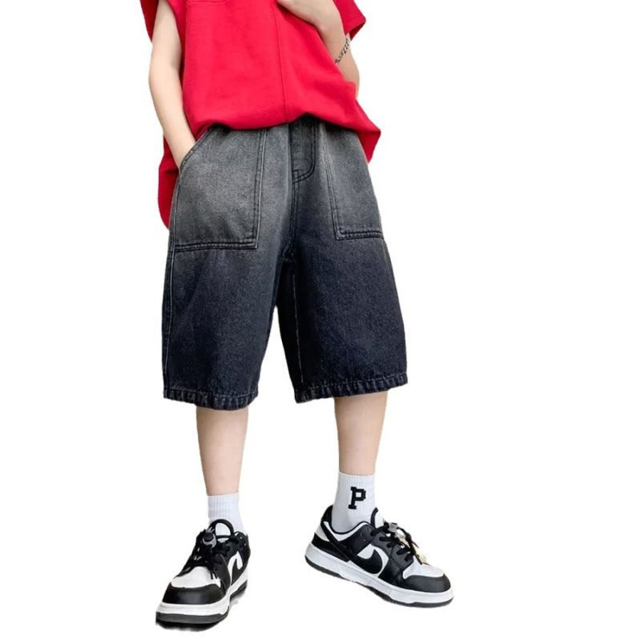 Boys TAOYILE | Boys' Casual Denim Shorts Gradient Black Color