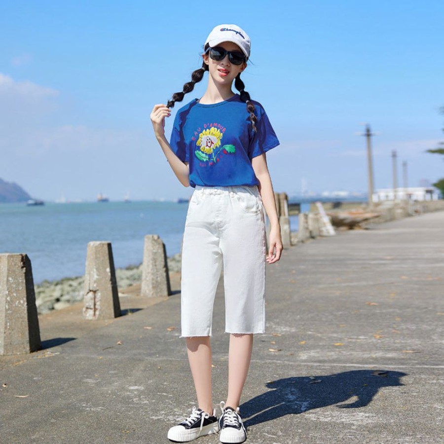 Girls BEST DEAR | Girls' Casual T-Shirt And Shorts Two Pieces Set T-Shirt + Shorts Two Pieces Set