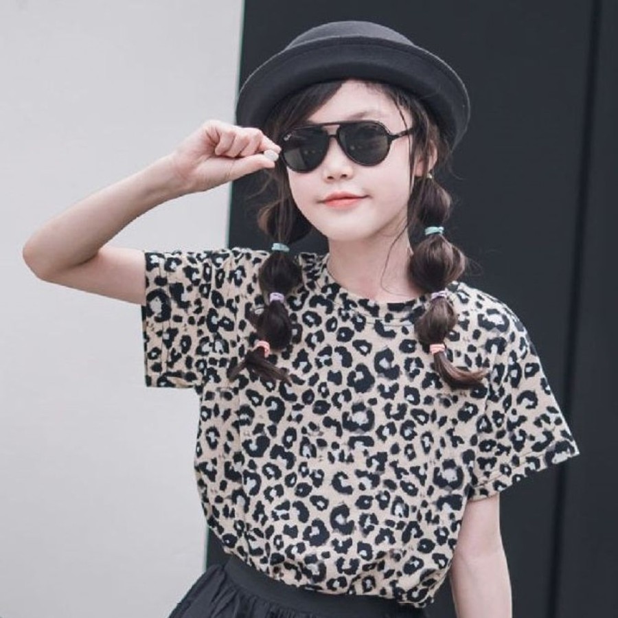 Girls BEST DEAR | Girls' Leopard Print Top And