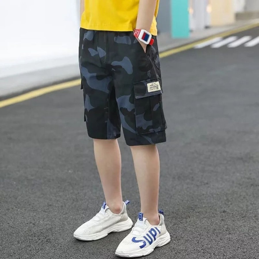 Boys DALANGSHANGPAI | Boys' Camouflage Cargo Shorts