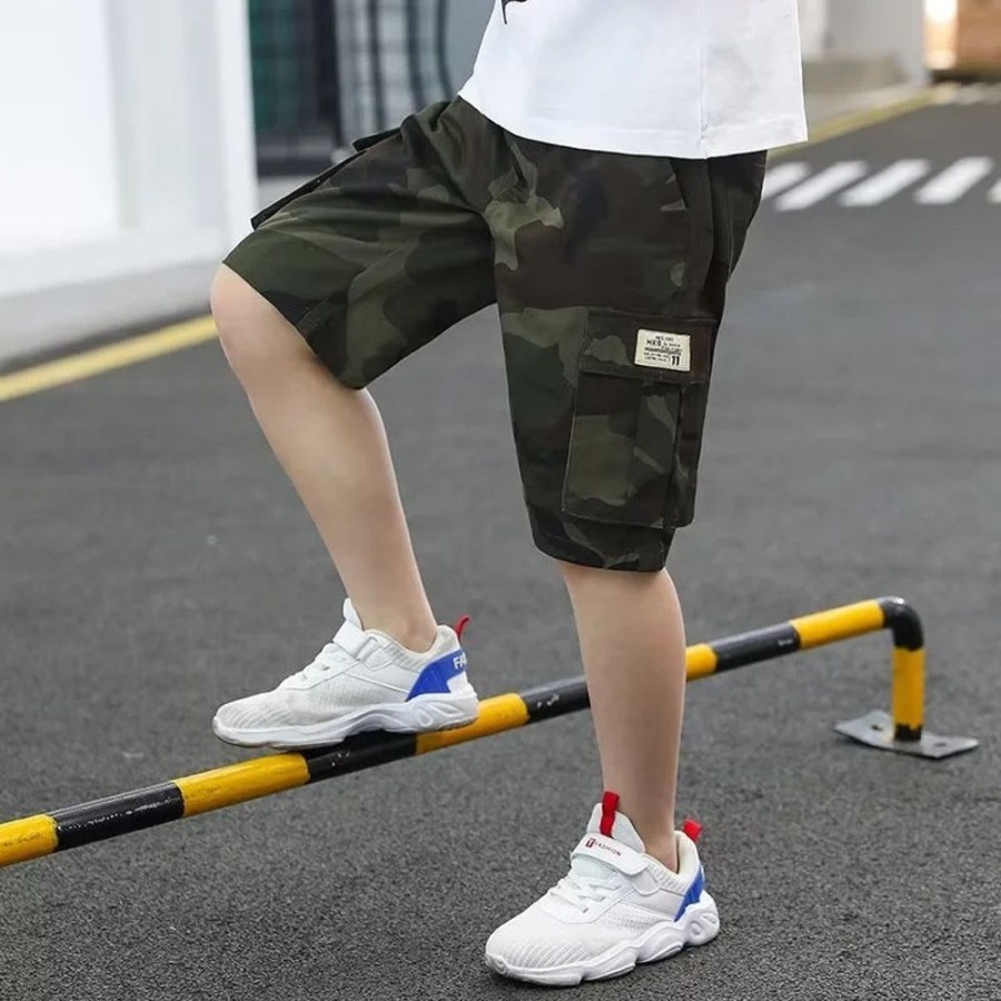 Boys DALANGSHANGPAI | Boys' Camouflage Cargo Shorts