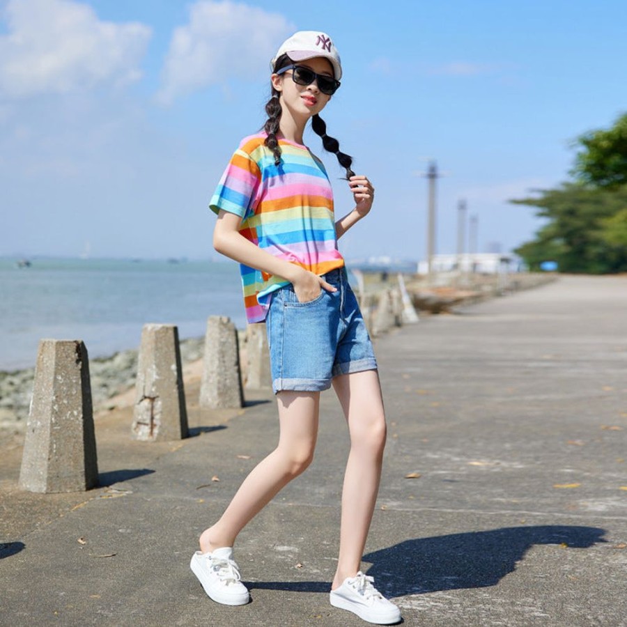 Girls BEST DEAR | Girls' Casual T-Shirt And Shorts Two Pieces Set T-Shirt + Shorts Two Pieces Set