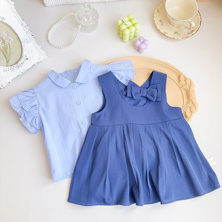 Babies/Toddlers DIANXI | Baby Girl Preppy Style Two-Piece Set