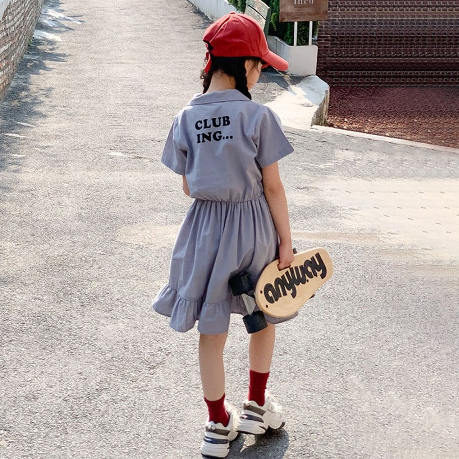 Girls LITTLE POTATO | Girls' Preppy Style Shirt Dress