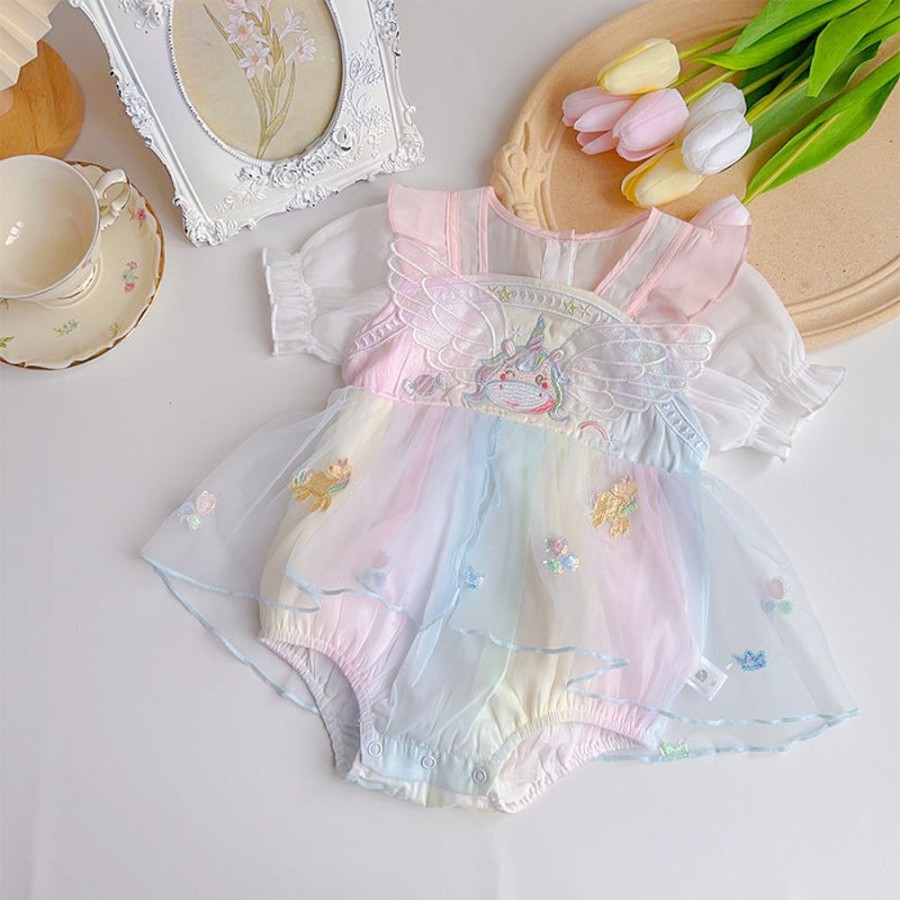 Babies/Toddlers DIANXI | Baby Girl Unicorn Onesie Dress