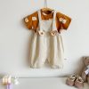 Babies/Toddlers DIANXI | Baby Cartoon Bear Romper Two-Piece Set