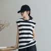 Girls MOMMY GIRL | Korean Style Girls' Striped Vest T-Shirt And Black