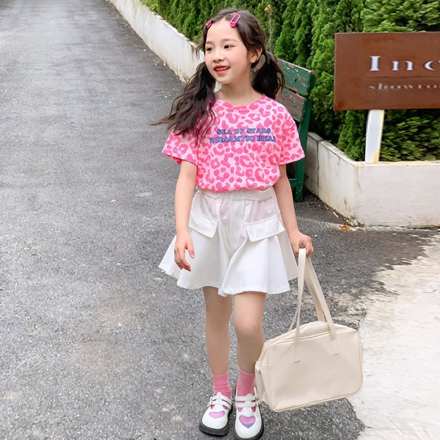 Girls LITTLE POTATO | Korean Style Girls' Two Pieces Set T-Shirt + Skorts Two Pieces Set