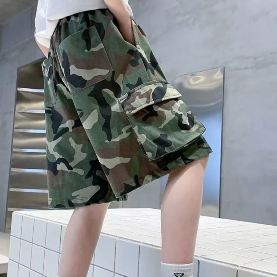 Boys DALANGSHANGPAI | Boys' Camouflage Cargo Shorts