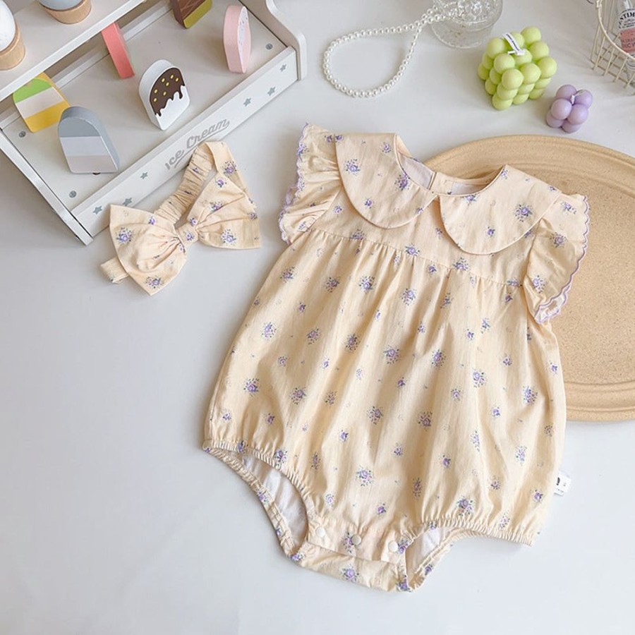 Babies/Toddlers DIANXI | Baby Girl Floral Onesie