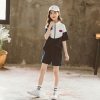 Girls TAKIBABE | Casual Girls' Patchwork Two Pieces Set