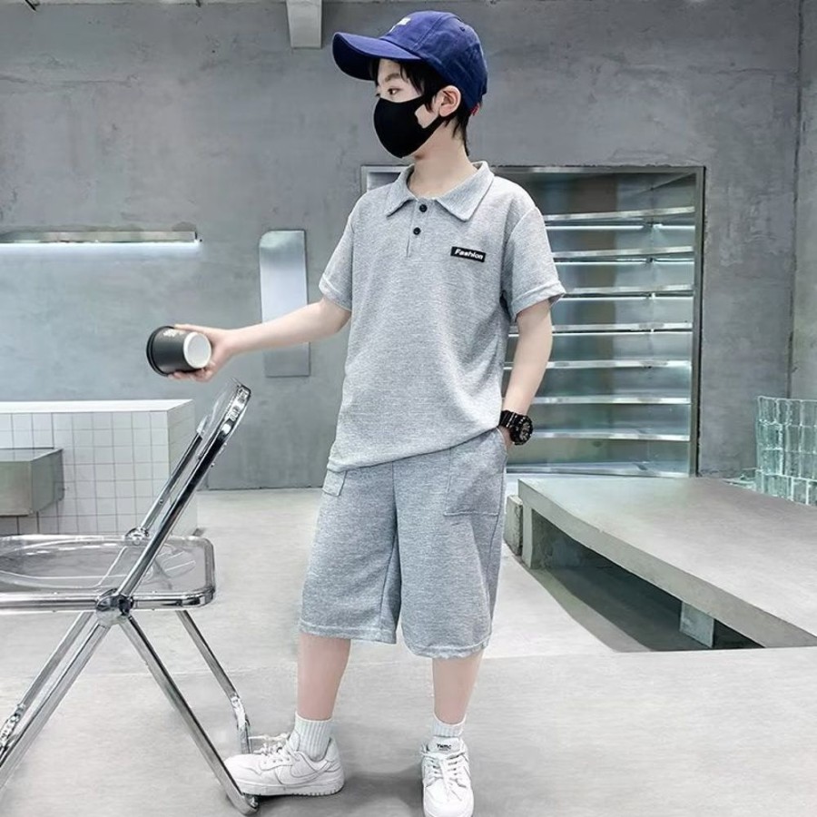 Boys TAOYILE | Boys' Polo Shirt And Shorts Two Pieces Set