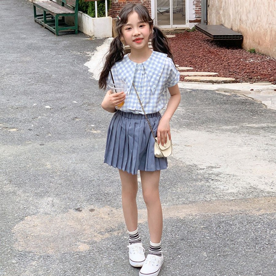 Girls LITTLE POTATO | Korean Style Girls' Two Pieces Set Skirt + Blouse Two Pieces Set