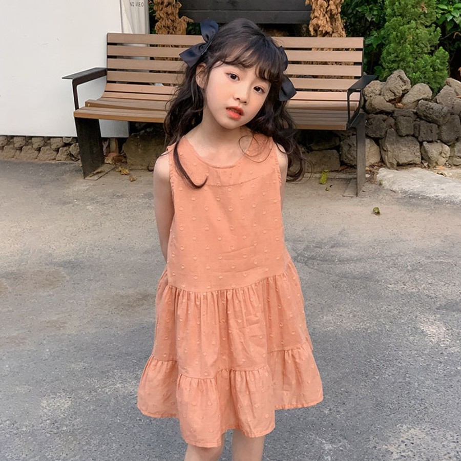 Girls LITTLE POTATO | Girls' Korean Style Sleeveless Cake Dress