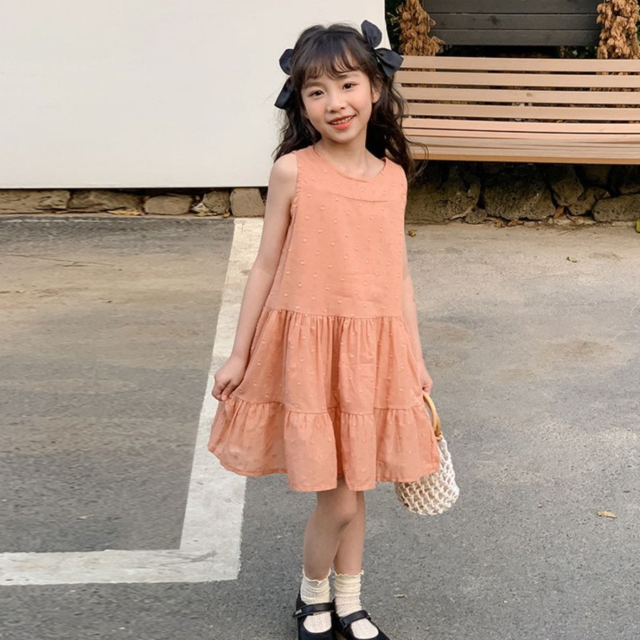 Girls LITTLE POTATO | Girls' Korean Style Sleeveless Cake Dress