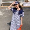 Girls LITTLE POTATO | Girls' Korean Style Plaid Princess Dress