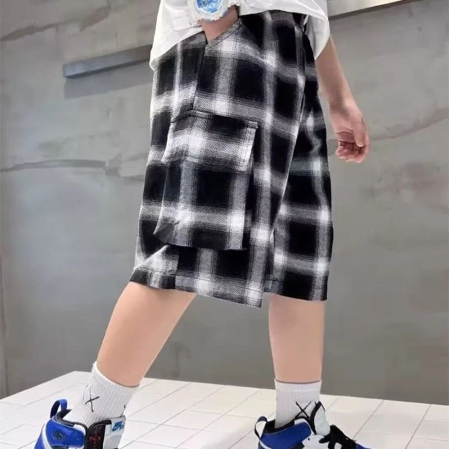 Boys DALANGSHANGPAI | Boys' Casual Plaid Shorts