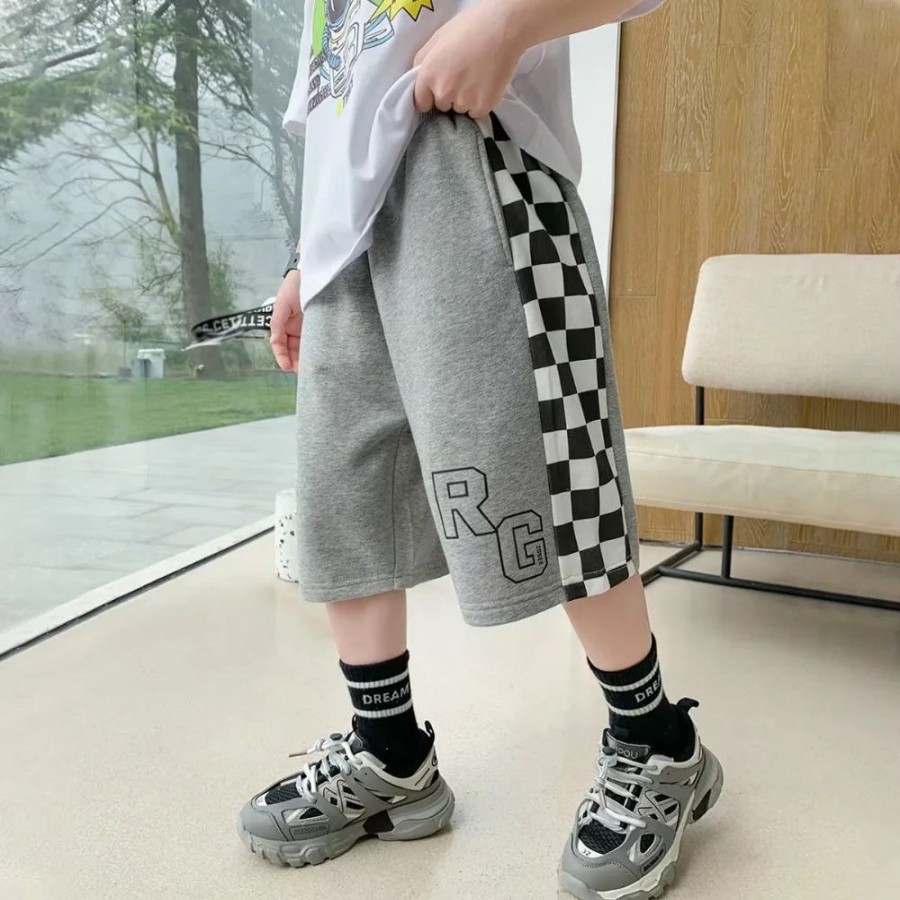 Boys DALANGSHANGPAI | Boys' Casual Checkered Shorts